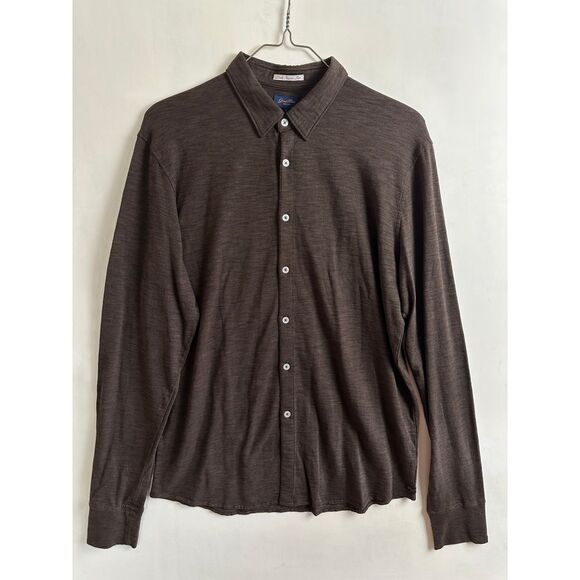 Good Man Brand Button Down Shirt‎ Men's Large Black Coffee NWT - Picture 1 of 9